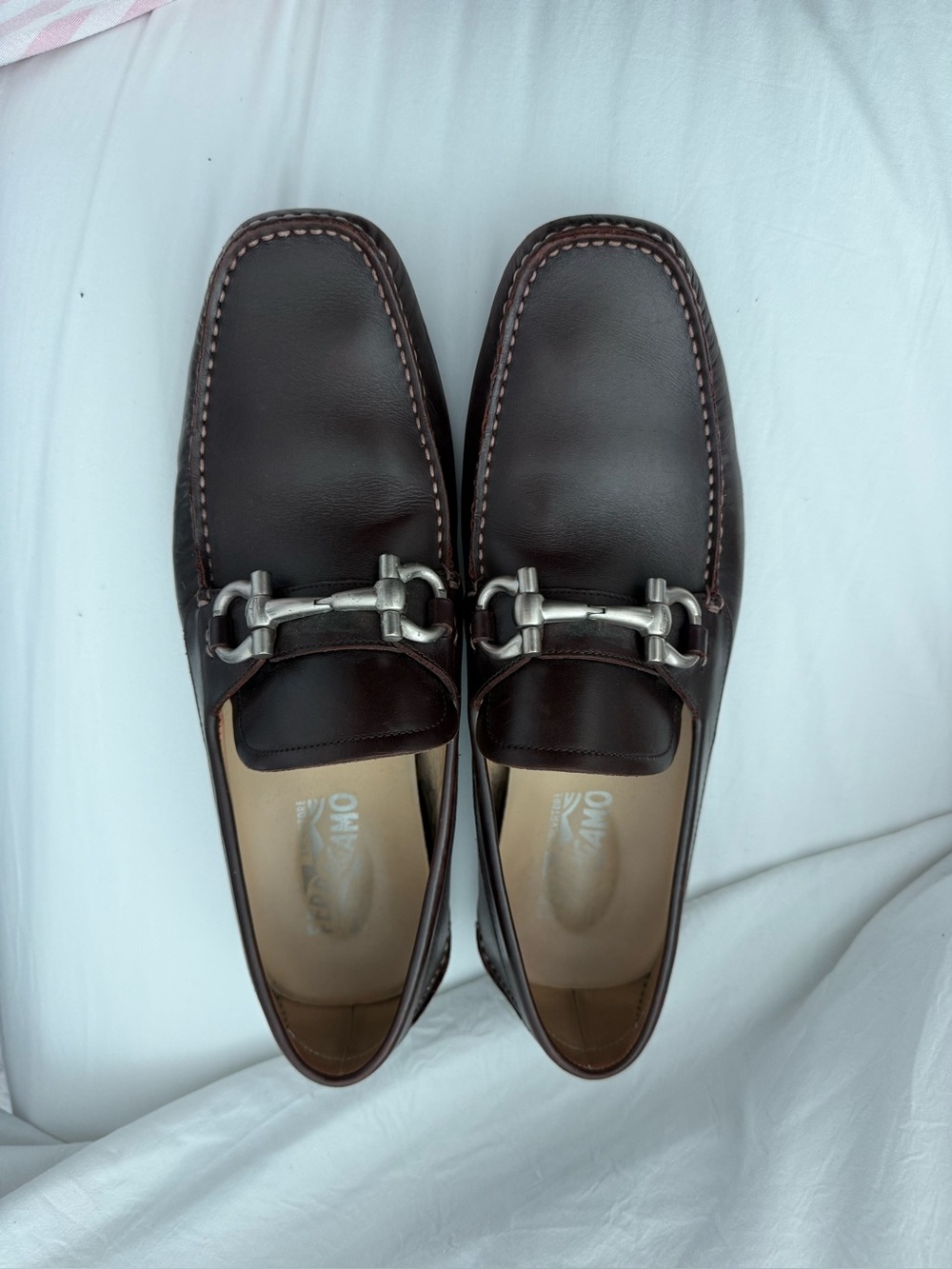 Salvatore Ferragamo Dark Brown Leather Bit Loafers